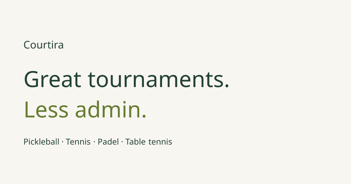 Tennis Tournament Software for Clubs & Players | Courtira